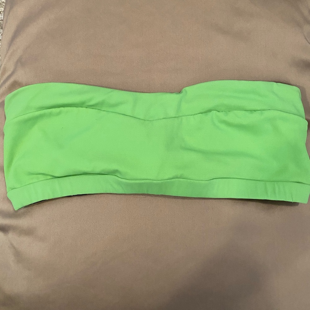 Indah Neon Green Bandeau Swim Top